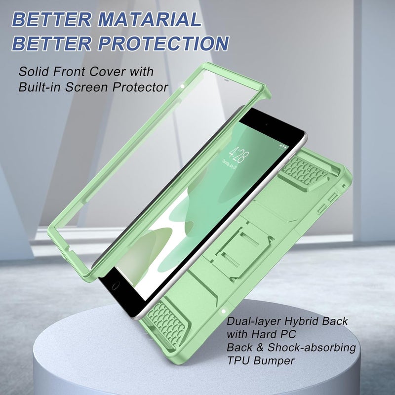 Soke Case for iPad 6th/5th Generation 9.7 Inch 2018/2017,with Built-in Screen Protector and Kickstand, Rugged Full-Body Heavy Duty Protective Cover for Apple iPad Air 2 /Pro 9.7 - Matcha Green - Image 3